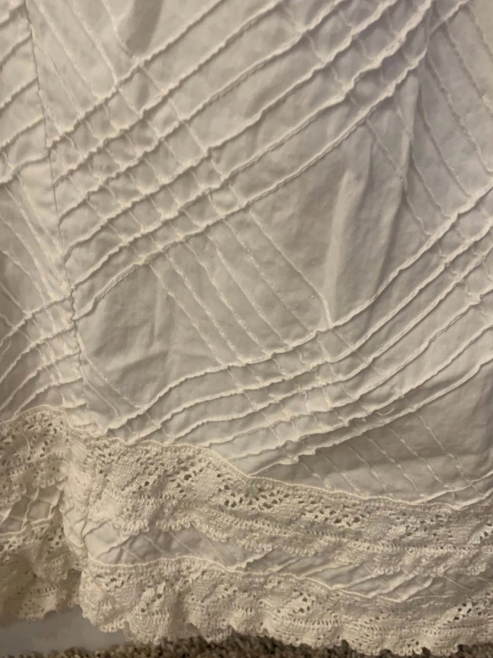 Handmade VTG Mexican Embroidered Lace Crochet Cotton Maxi Dress - Picture 10 of 13
